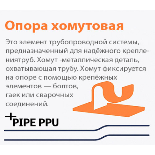 Что значит хомутовая у (Опора хомутовая скользящая Л8-192.000-02 76 мм)