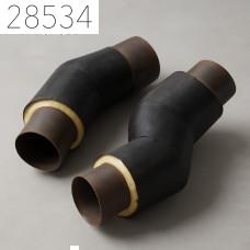 Отвод в ППУ ПЭ тип 1 108 мм 30° ГОСТ 30732-2020